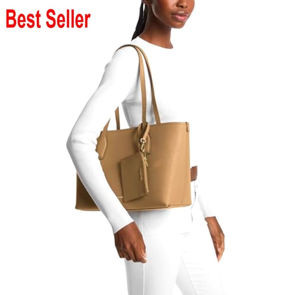 Saffiano Leather Tote with Detachable Zip Case, Magnetic Closure - Picture 5 of 5